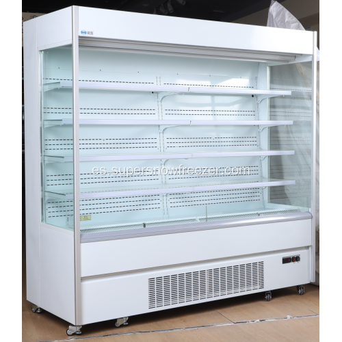 Refrigerador de pantalla de salchicha láctea vertical para supermercado